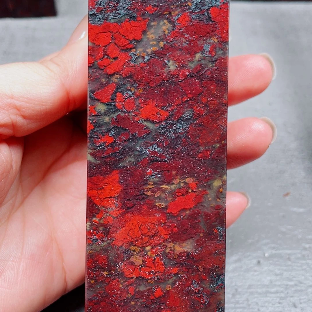 玉桂林鸡血玉印章镇尺47