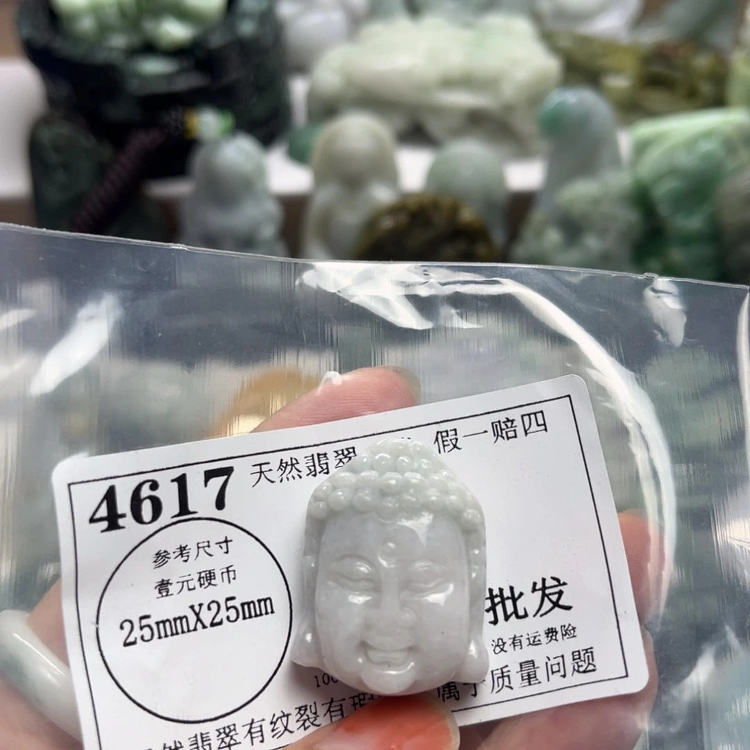 翡翠未镶嵌颈饰4617