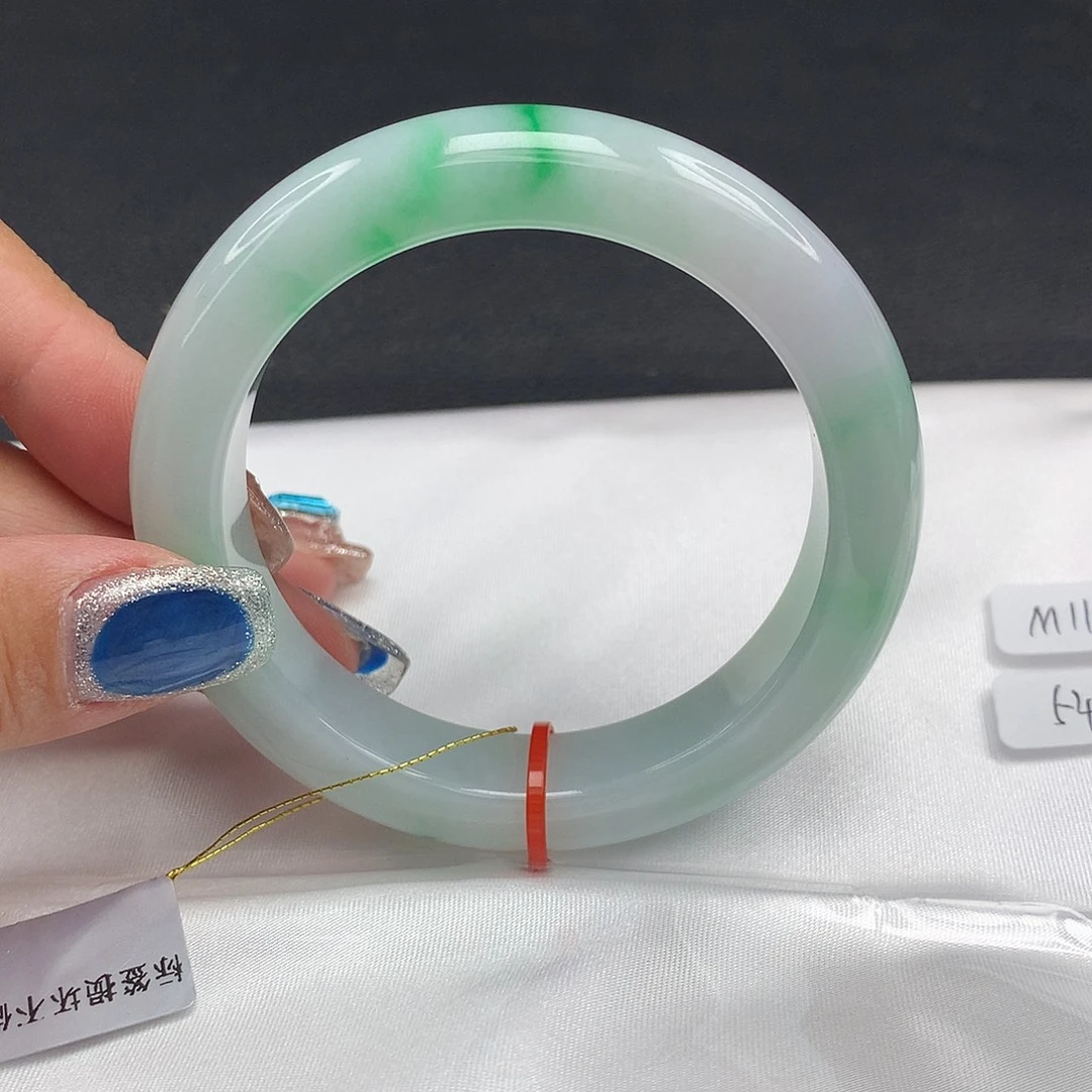 翡翠未镶嵌手镯54圈581