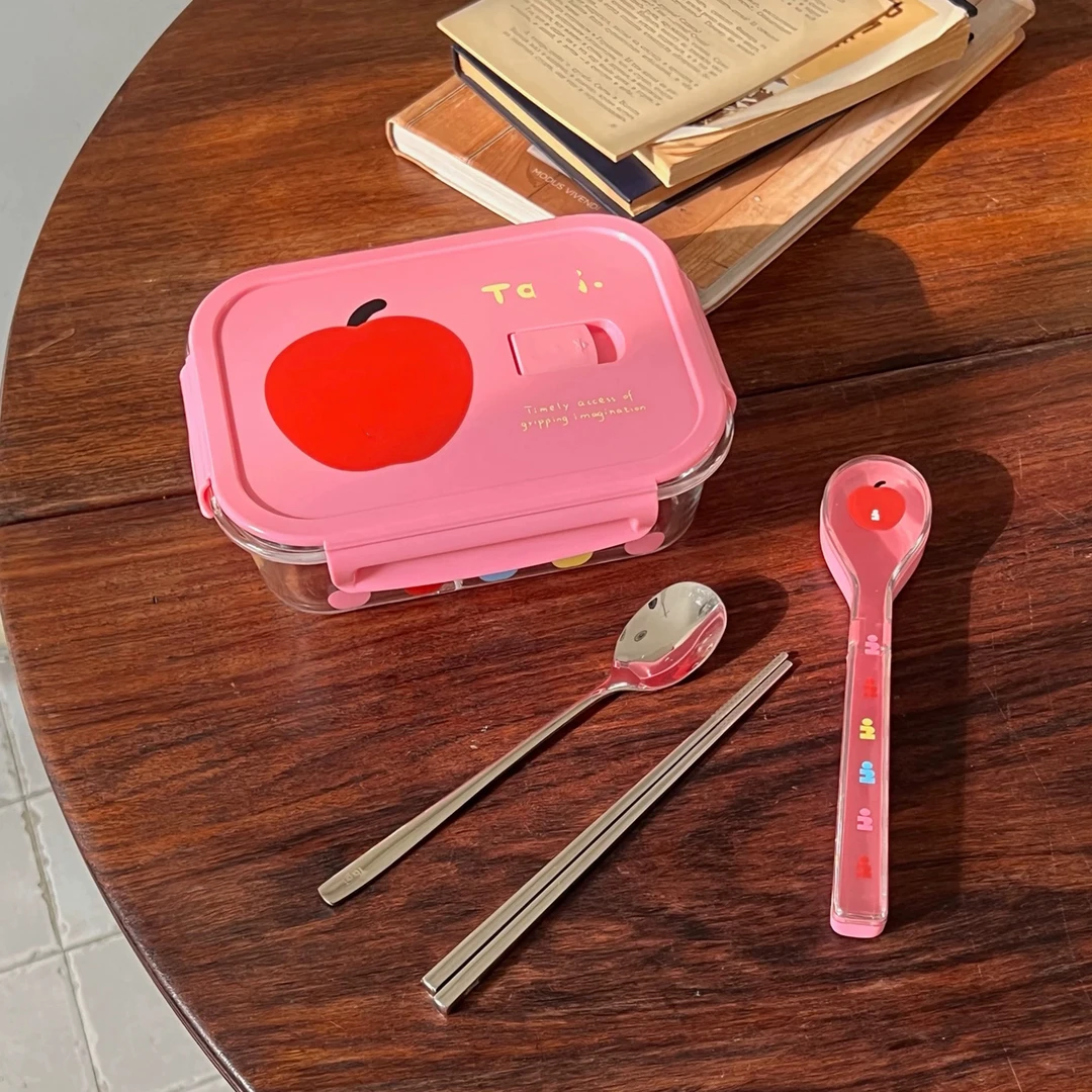 编号E135 苹果餐具饭盒