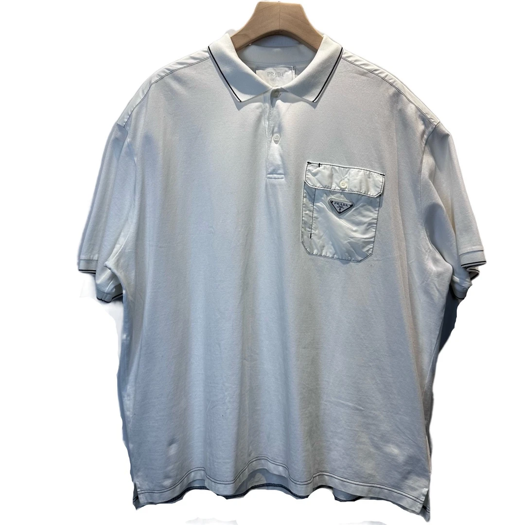 99新 Prada/普拉达 普拉达铁标短袖polo衫/99新/xl码