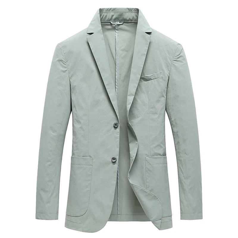 春秋季新款高端男士装薄款商务休闲棉质外套纯色耐看新款韩版百搭