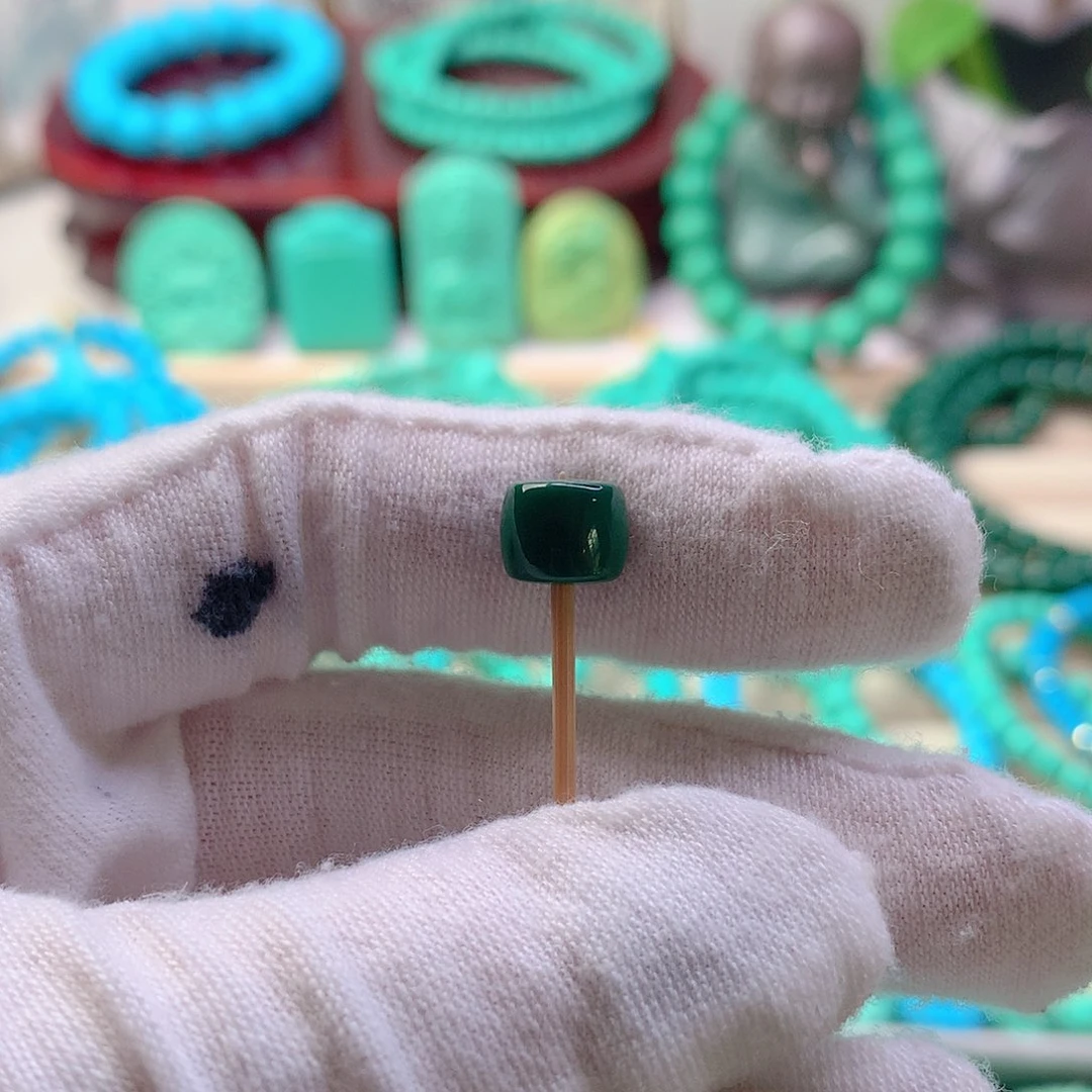 非金属卡8+深绿色直切单珠