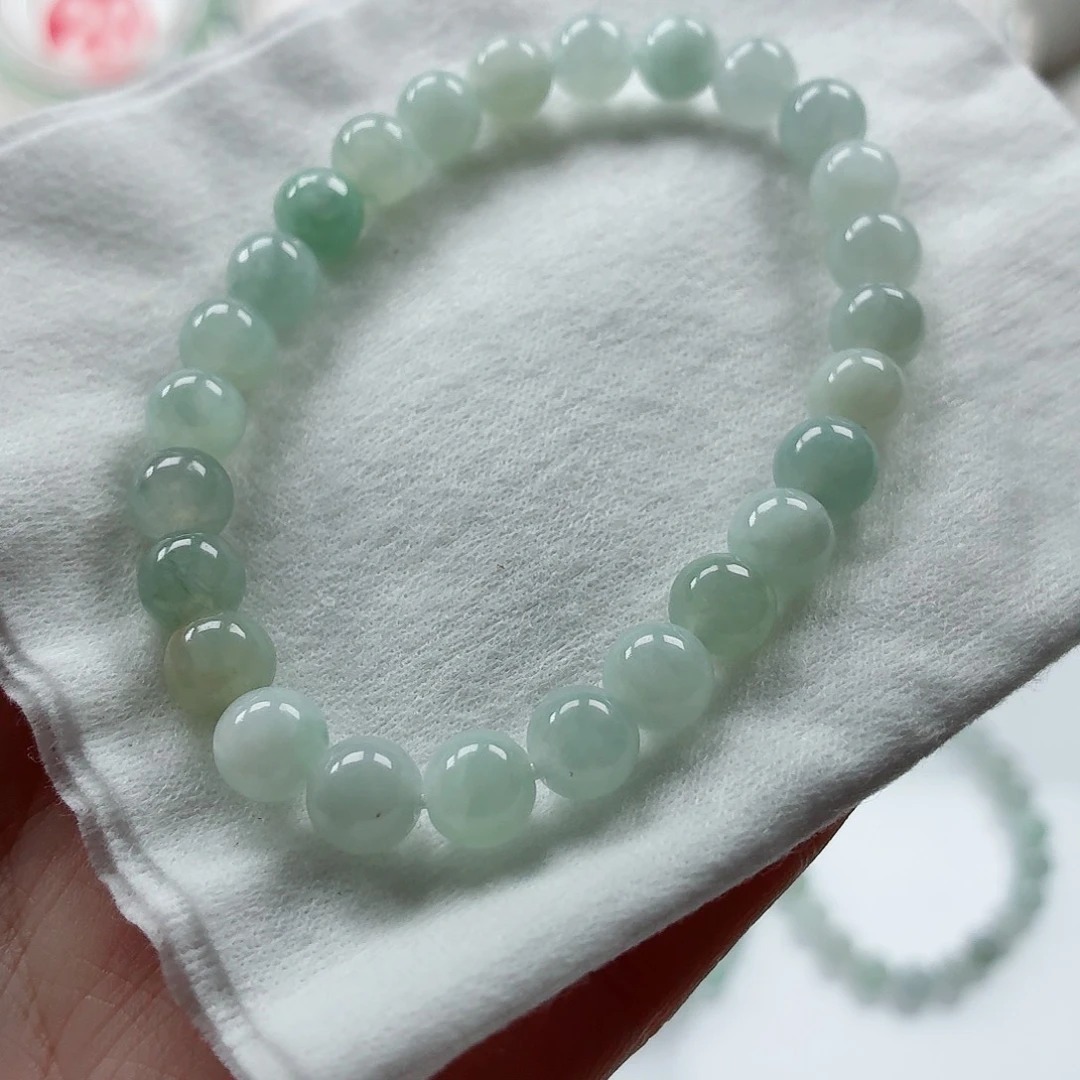 翡翠未镶嵌手链卡7货尾