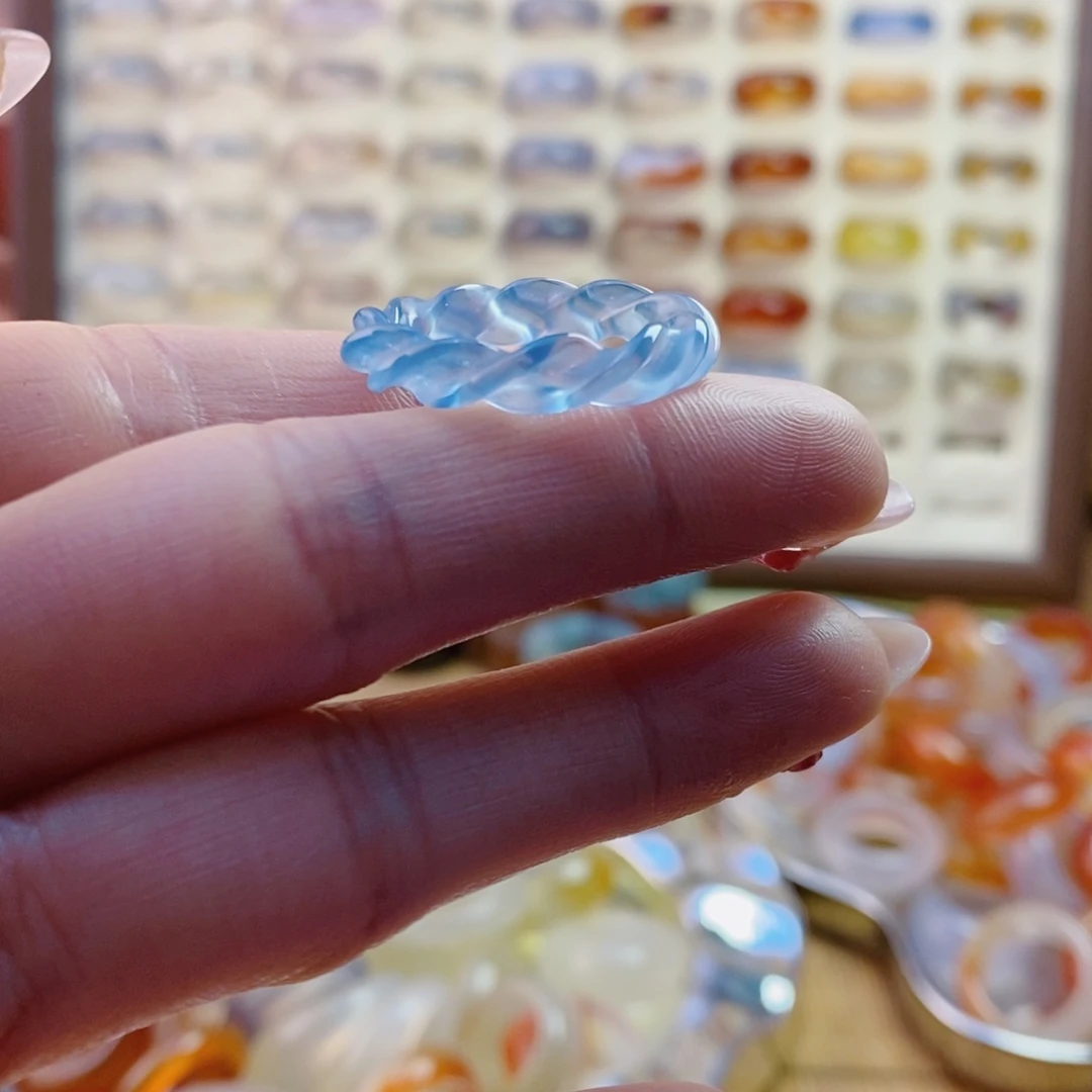 玛瑙/玉髓戒指未镶嵌微****