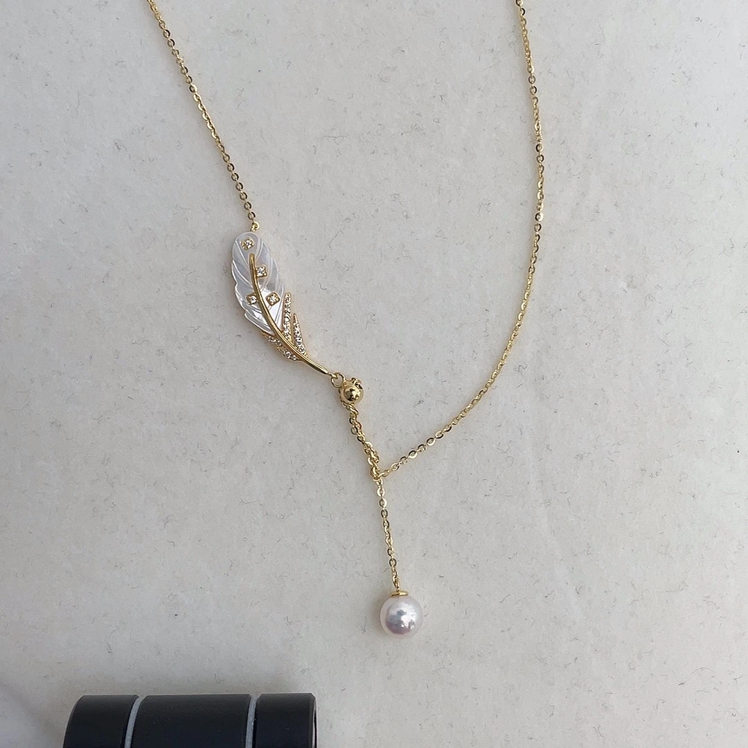 海水珍珠颈饰银S925镶嵌