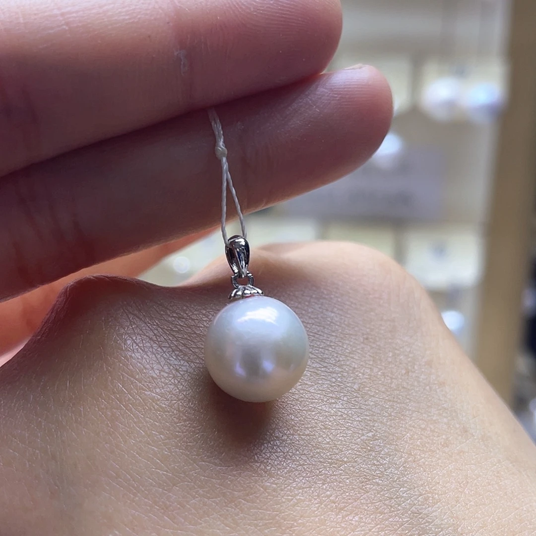 银S925镶嵌淡水珍珠颈饰