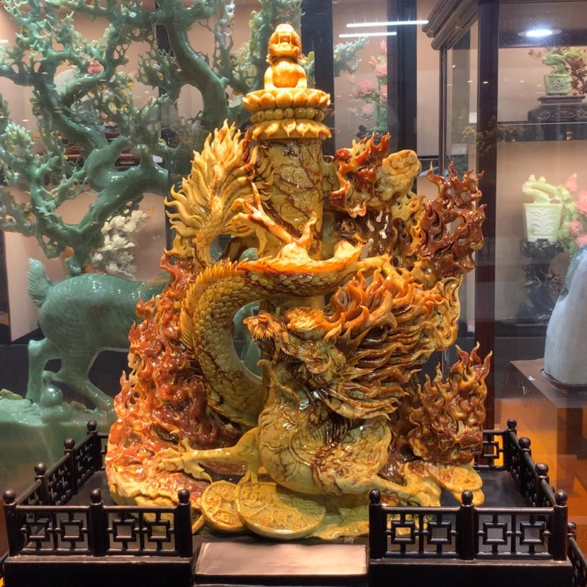【闪购商品】未镶嵌蛇纹石玉摆件覆膜