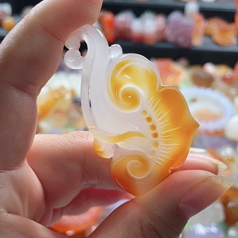 玛瑙/玉髓颈饰未镶嵌蟲*飛