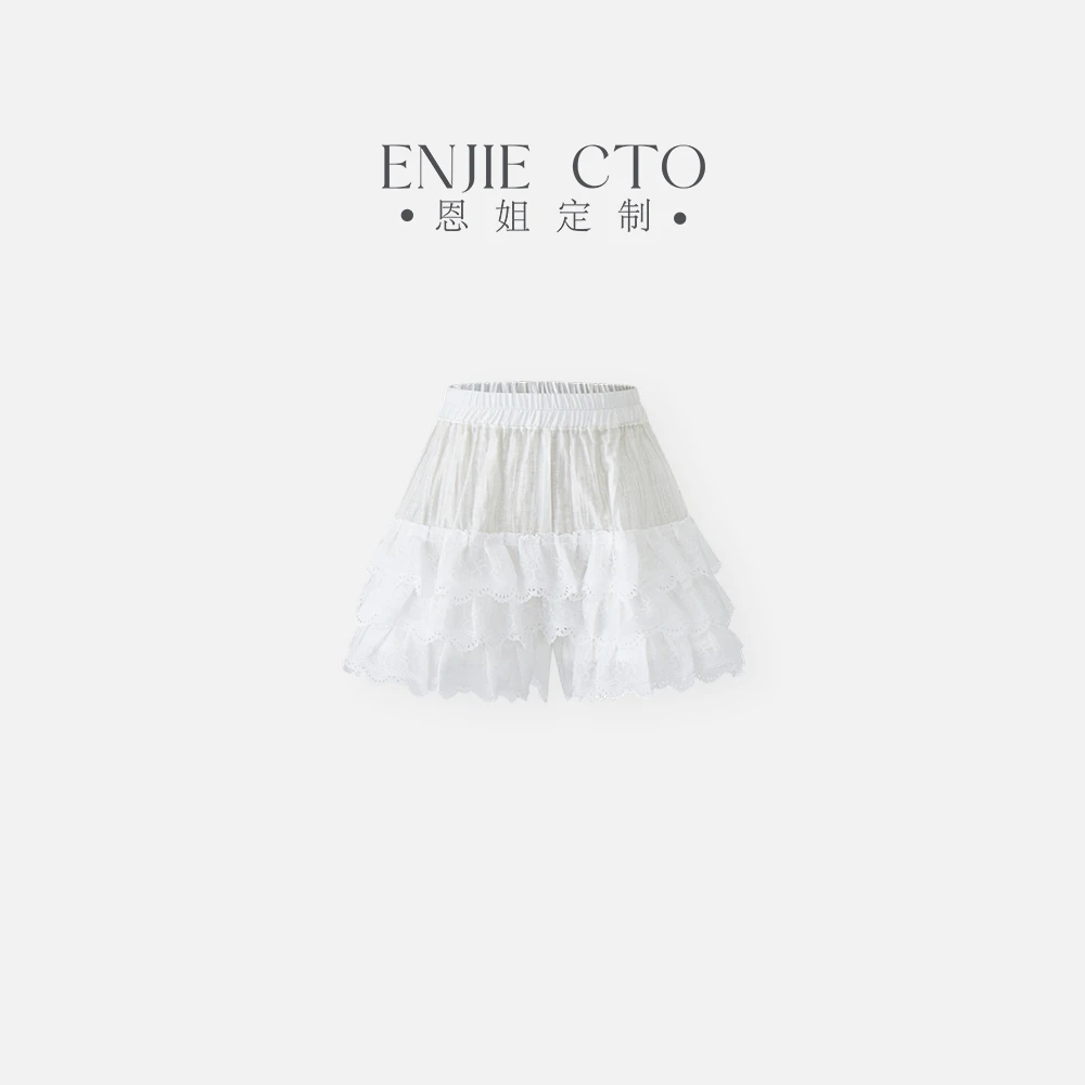 【恩姐定制】C夏季童装女童休闲立体花边短裤ENCK8239