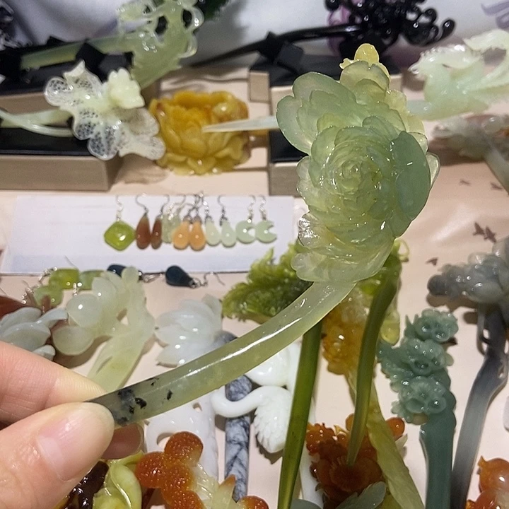 岫玉未镶嵌发簪岫玉