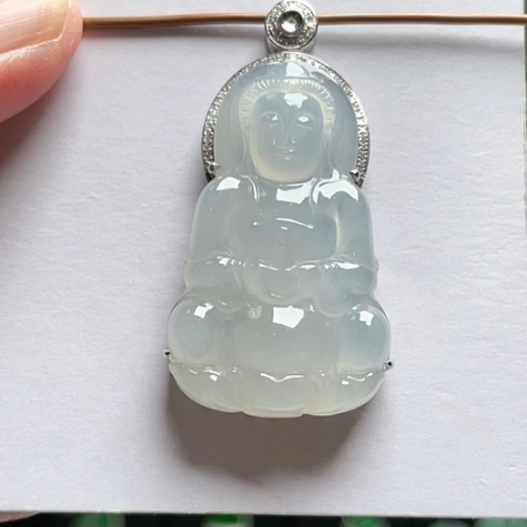【闪购商品】吊坠(不含链)18K金镶嵌翡翠