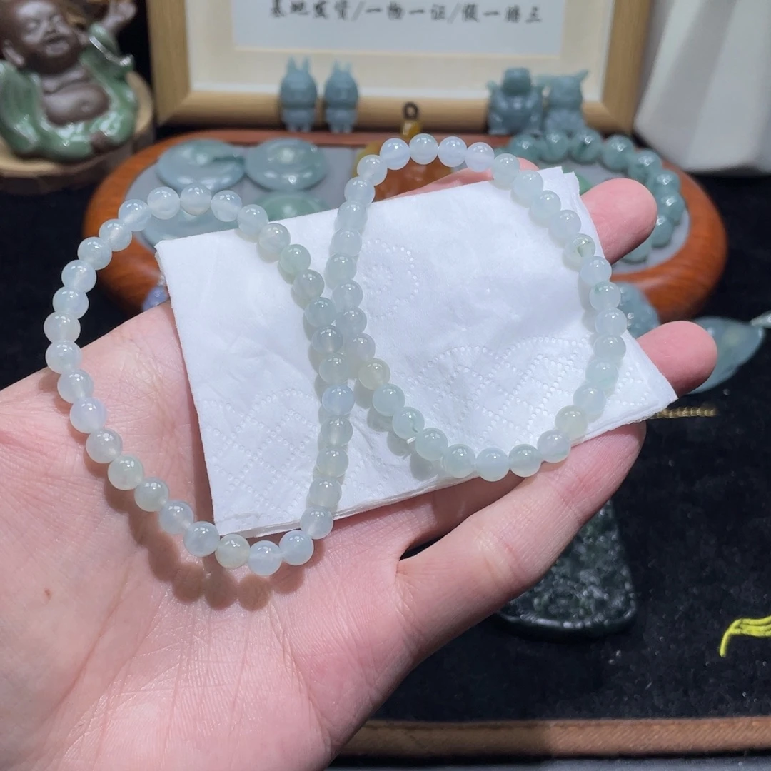 翡翠未镶嵌颈饰手串