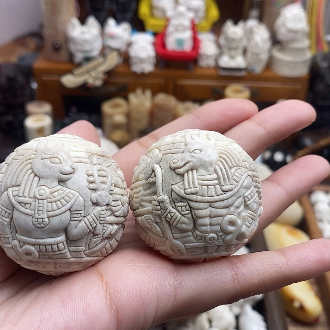 鹿骨把件c15埃及手球40尺寸