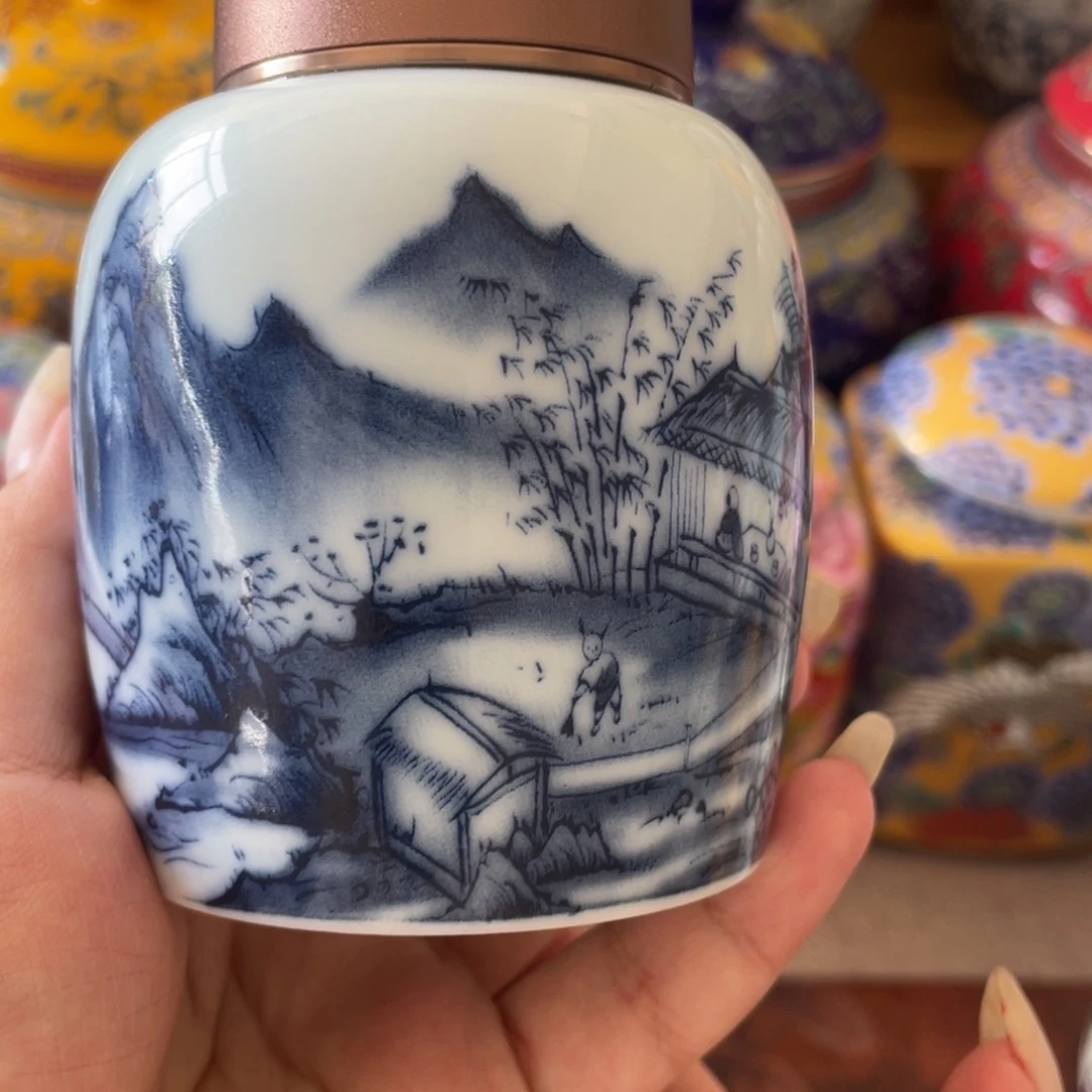 摆件高端茶叶罐储物箱