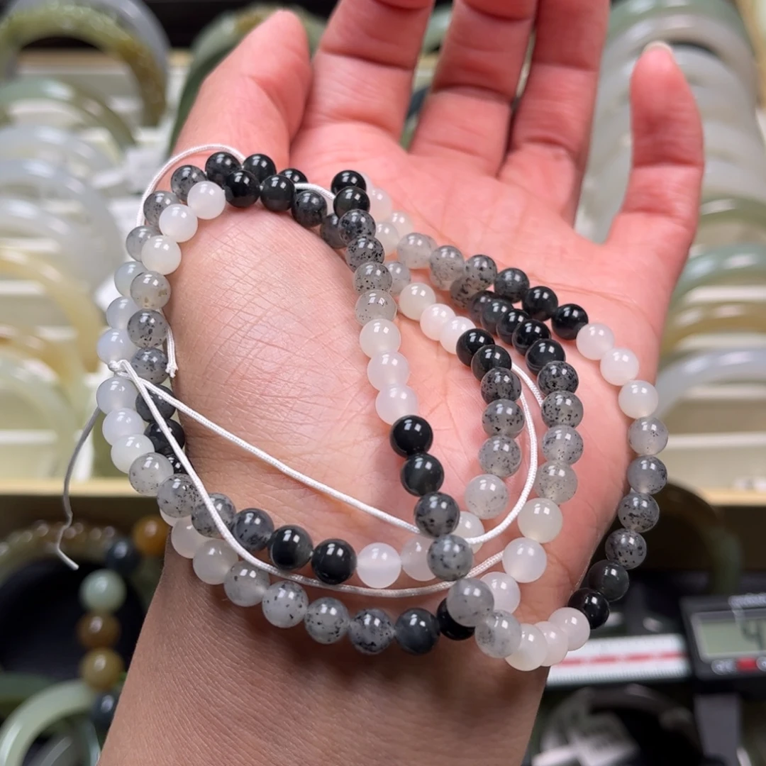 和田玉未镶嵌珠宝半成品长链