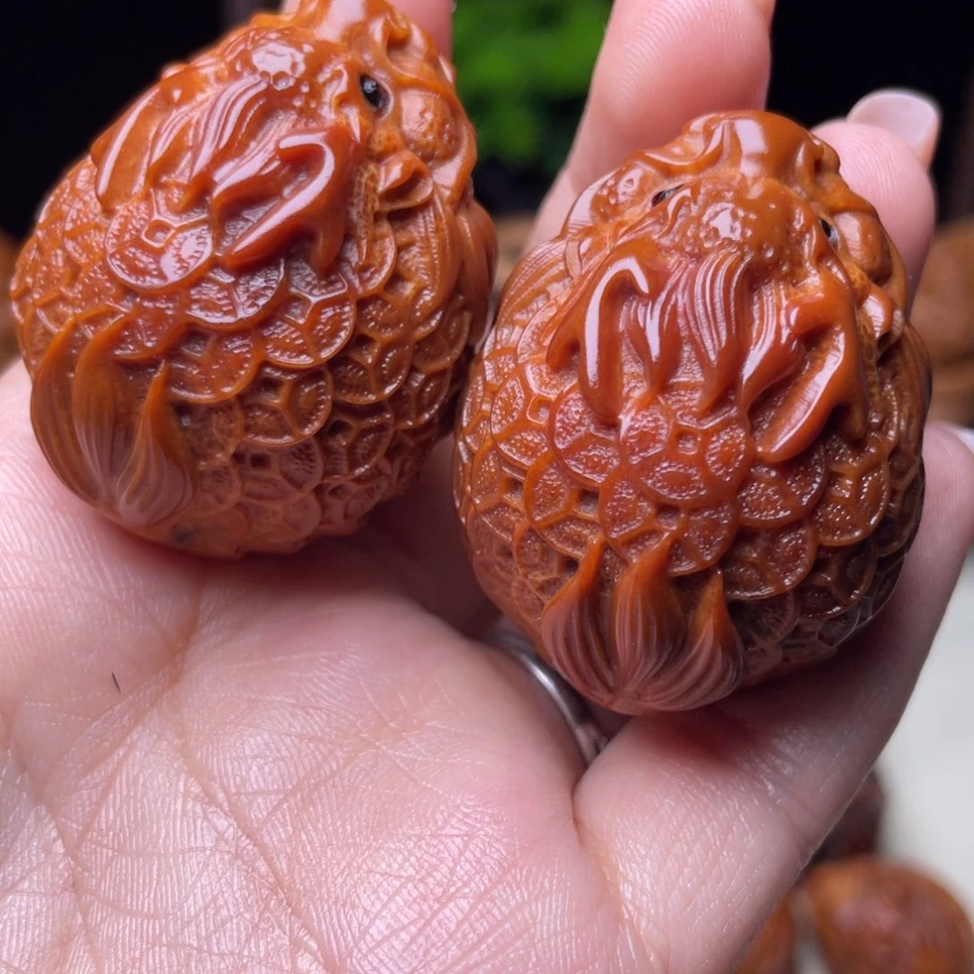 吊坠橄榄核随**欲金币龙龟手球499