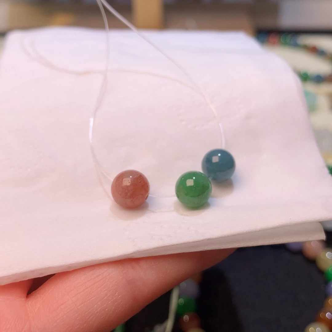 定制翡翠未镶嵌油画感翡翠珠珠 65