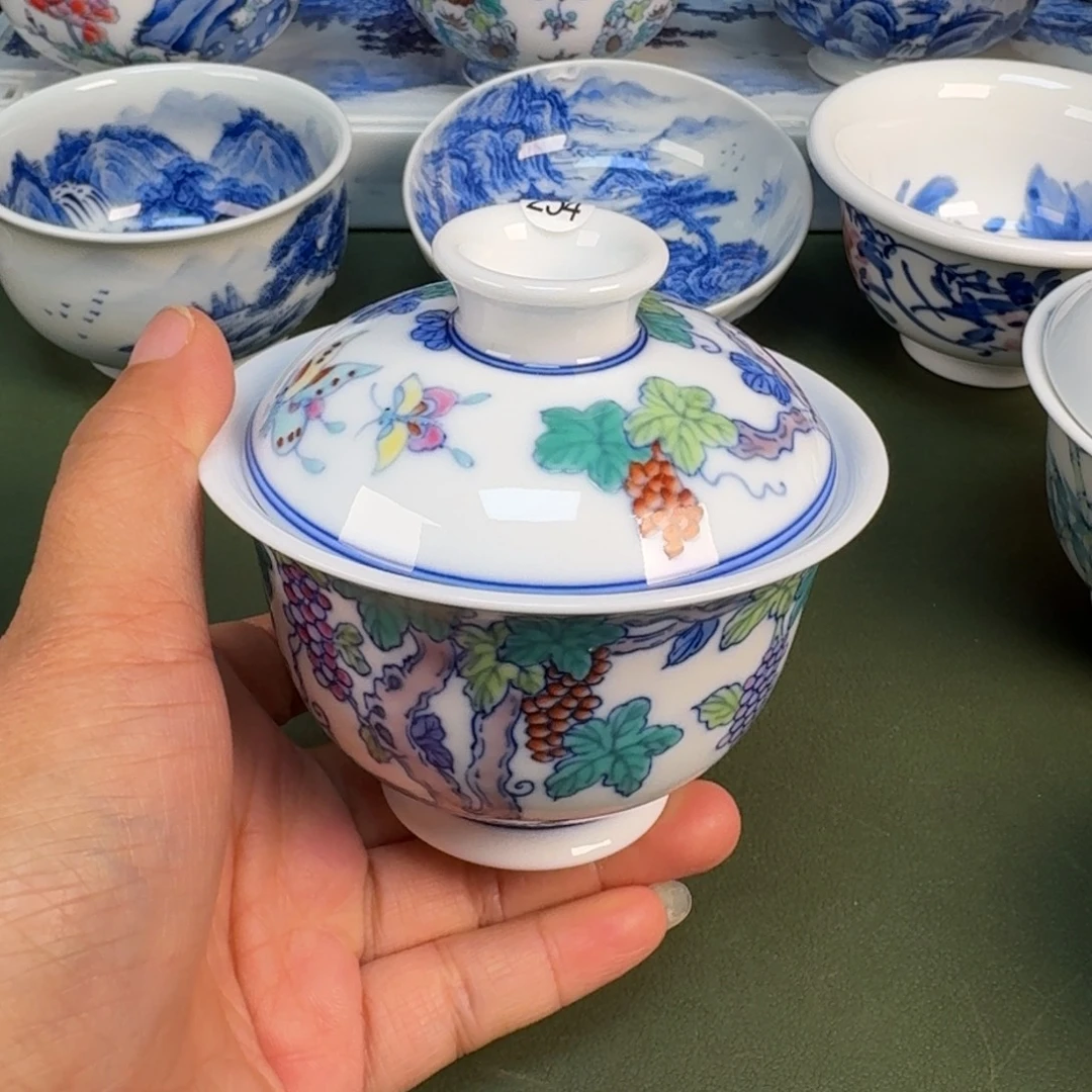 陶瓷景德镇纯手绘茶具圆圆254