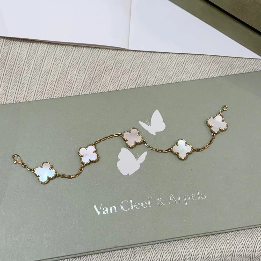 95新 梵克雅宝 GGS丨梵克雅宝五花手链白贝母22年/80339668