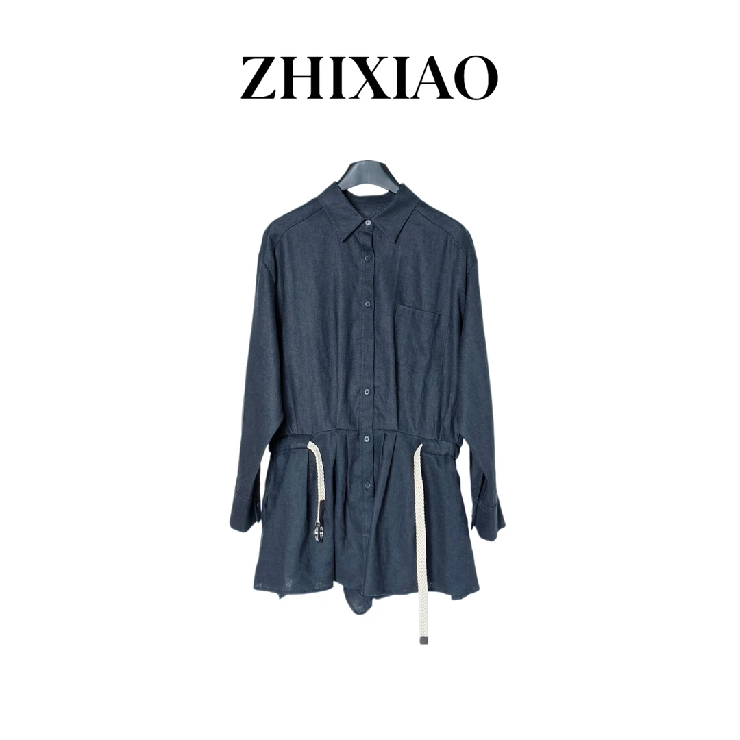 【ZHIXIAO】夏季新款：翻领长袖连体衣2167