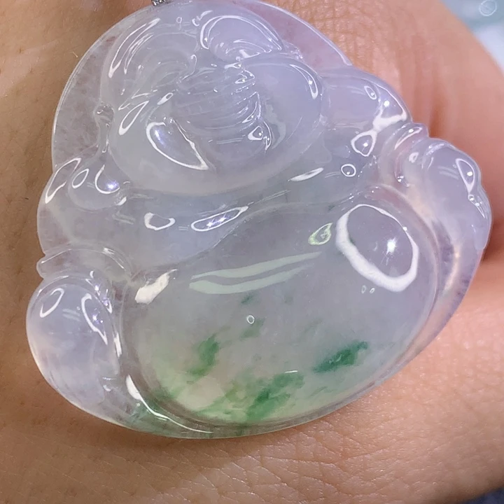 郑***平翡翠18K金镶嵌颈饰翡翠