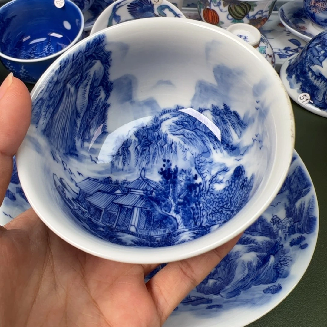 景德镇纯手工纯手绘茶具木木21