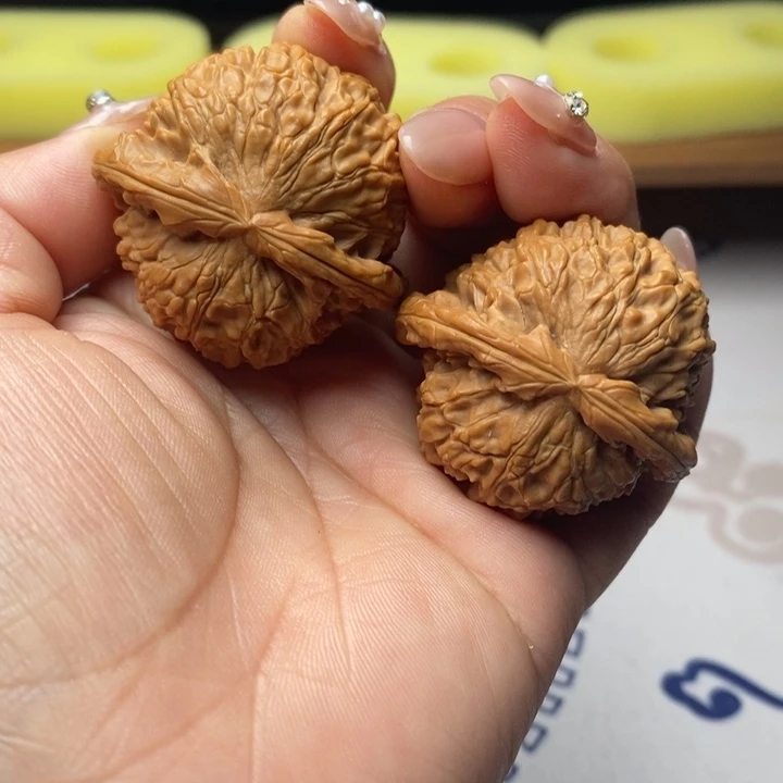 大叶紫檀（黑酸枝木类）文玩核桃白狮子有修，不退不换