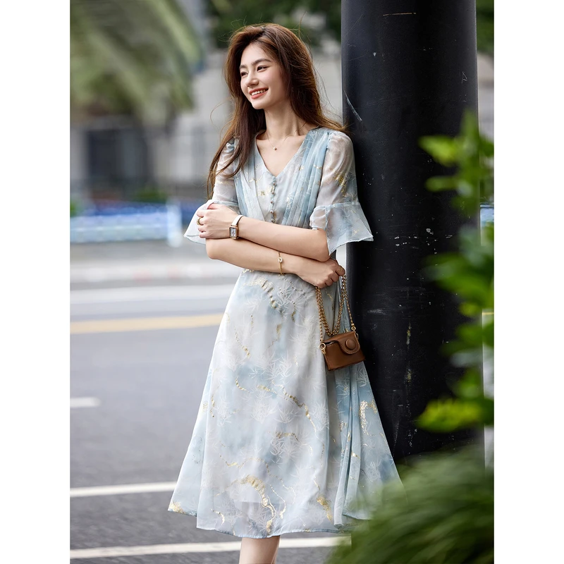 【编号15】【人鱼姬】苏醒的乐园时尚气质连衣裙夏季洋气SXL24210