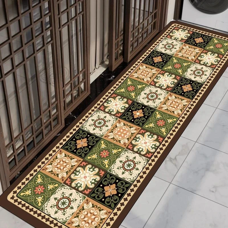C127【60*200cm】硅藻泥入户门垫喜庆玄关厨房浴室防滑免洗地毯地垫