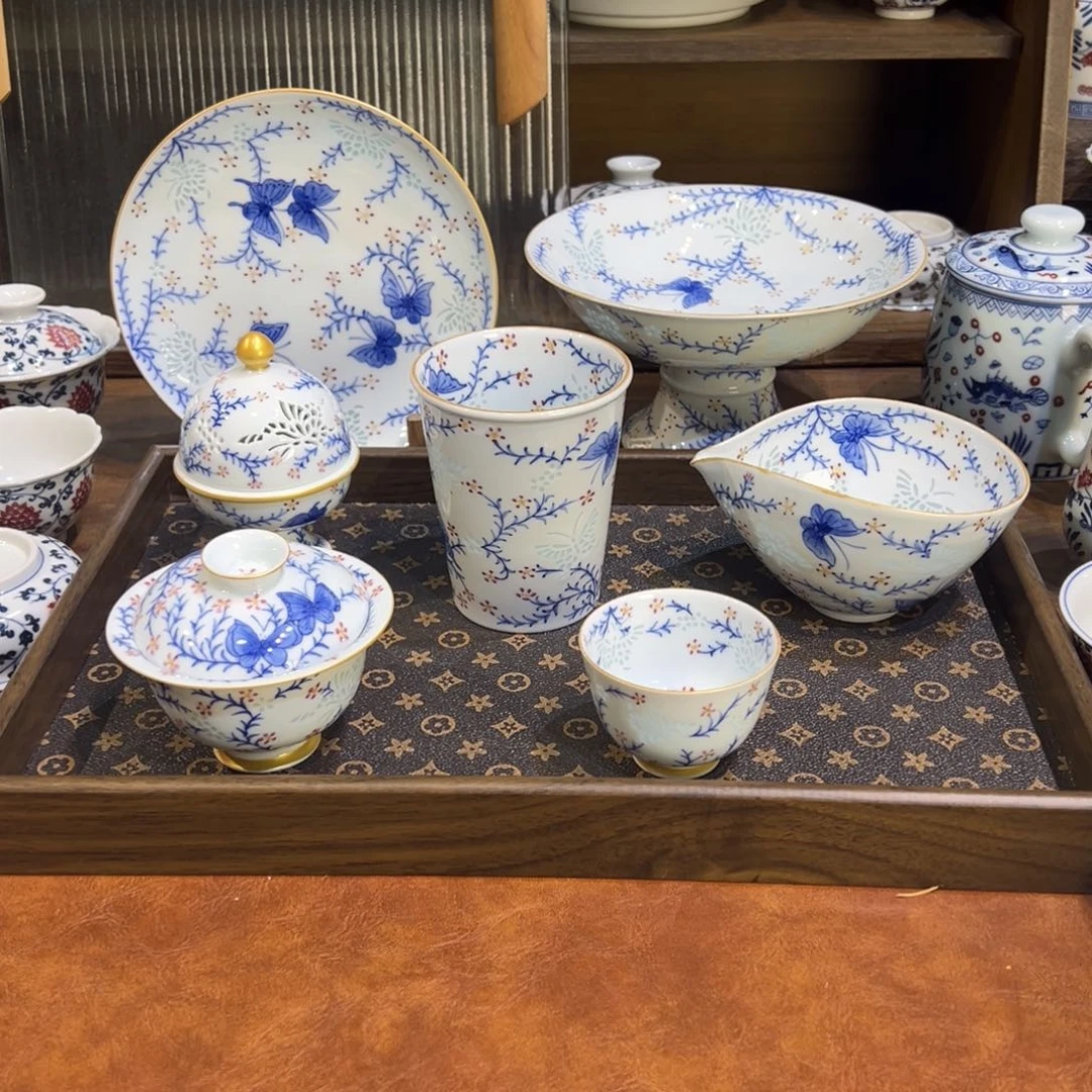 陶瓷摆件景德镇陶瓷茶器百宝箱