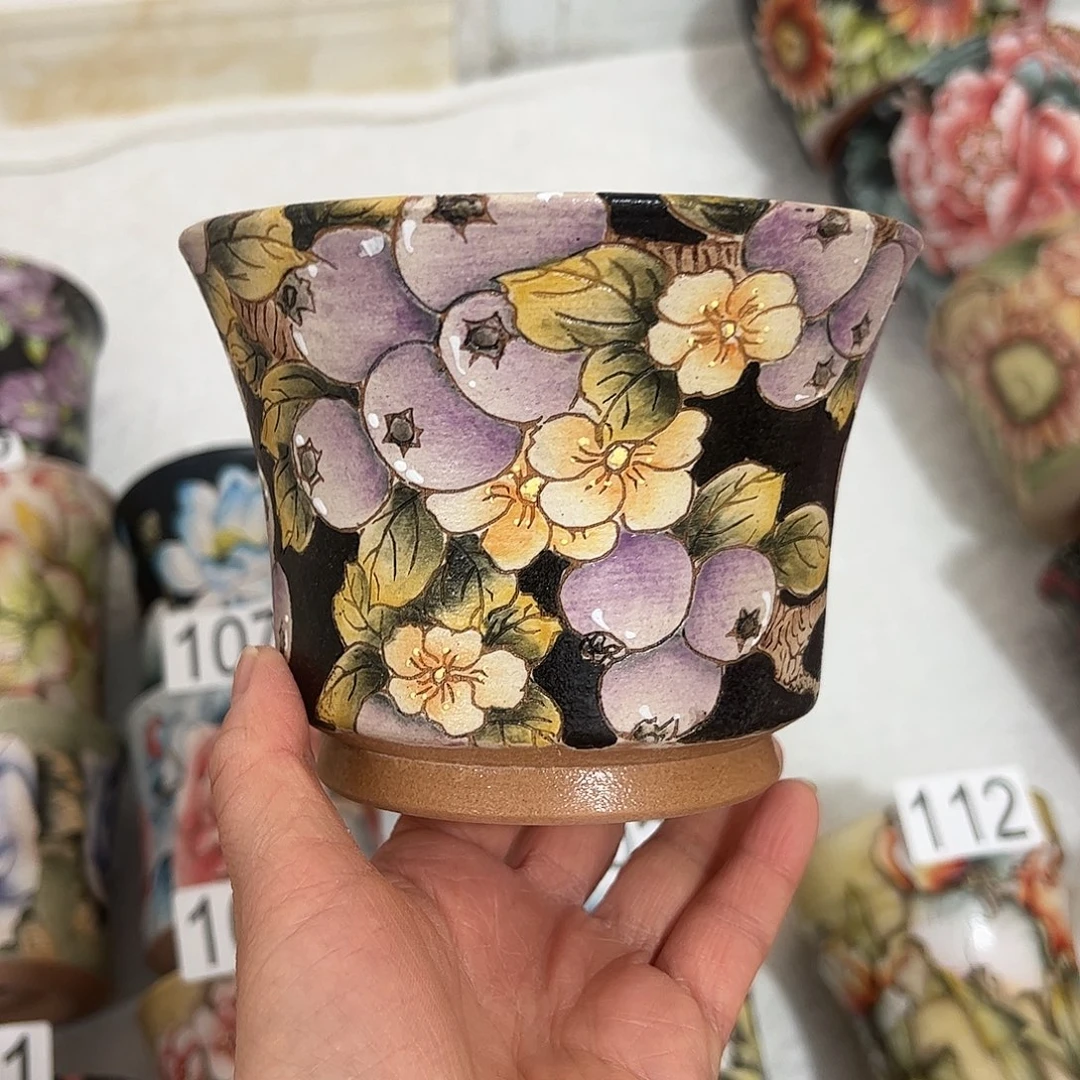 景德镇炫彩手绘口13高10.5