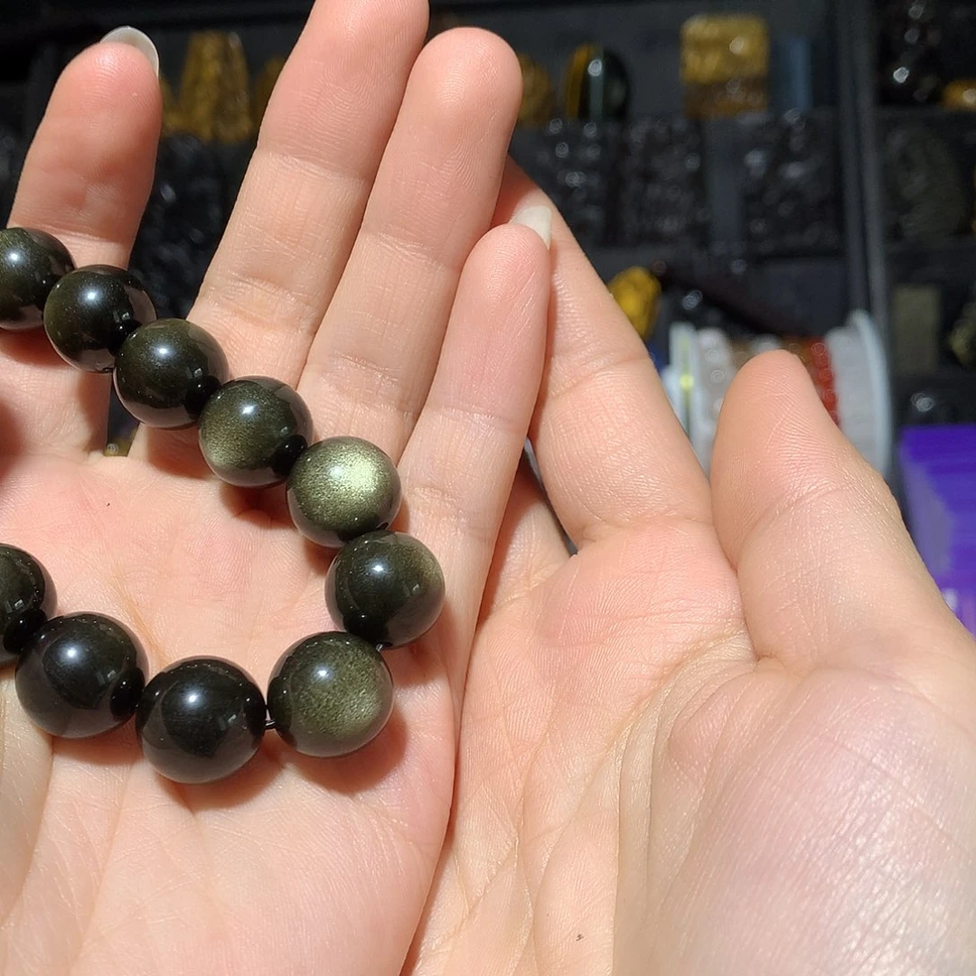 黑曜岩手链未镶嵌m****n