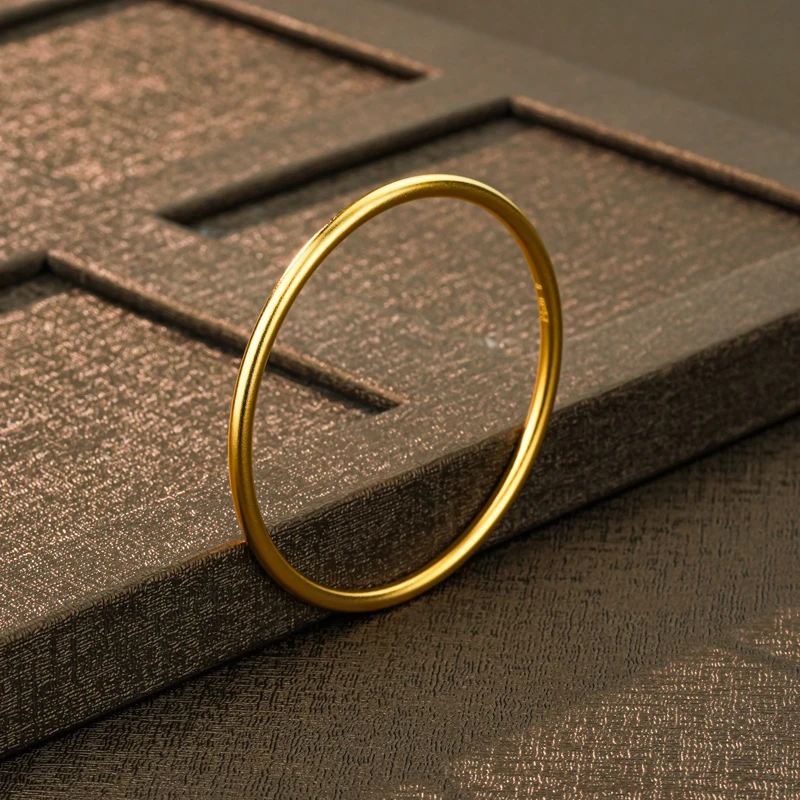 足银手镯 卡3古法素圈磨砂手镯