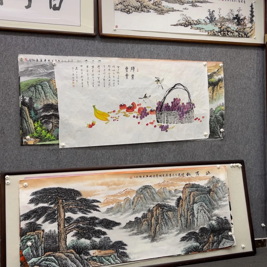 国画四尺硕果累累葡萄国画画芯微瑕