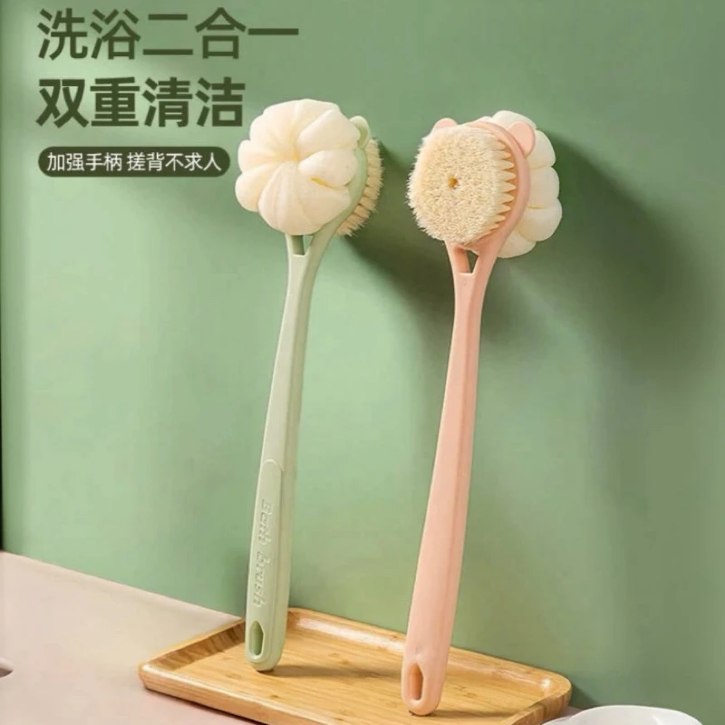 长柄浴刷双面二合一浴刷两用搓澡不求人软毛洗澡亲肤刷洗沐浴刷