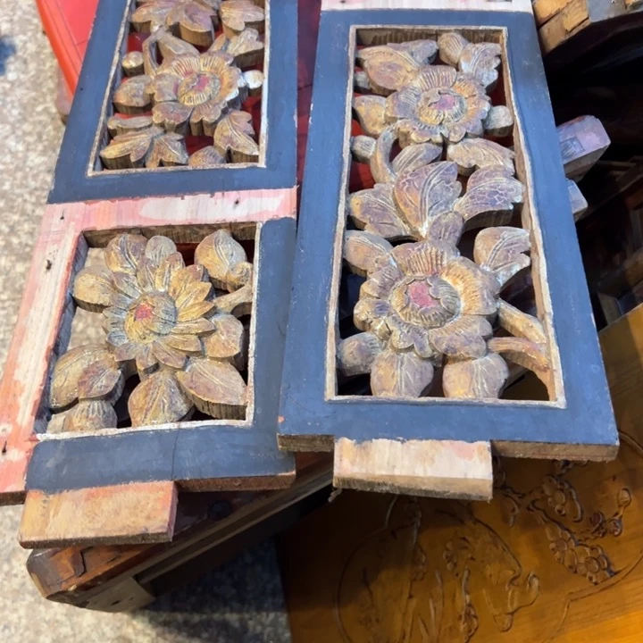 【闪购商品】香榧木徽****术老木雕花板艺术