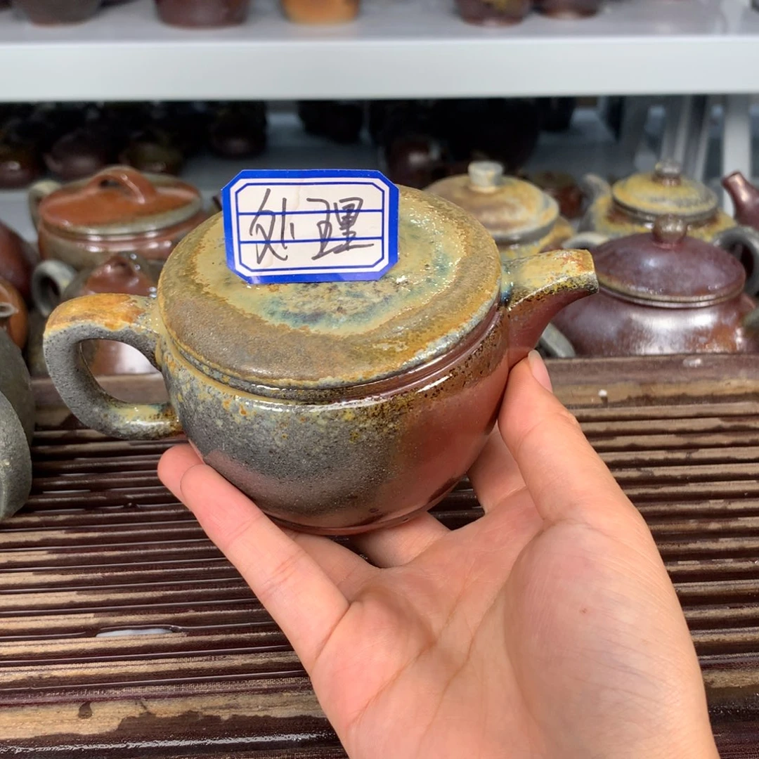 茶壶紫砂纯自然柴烧