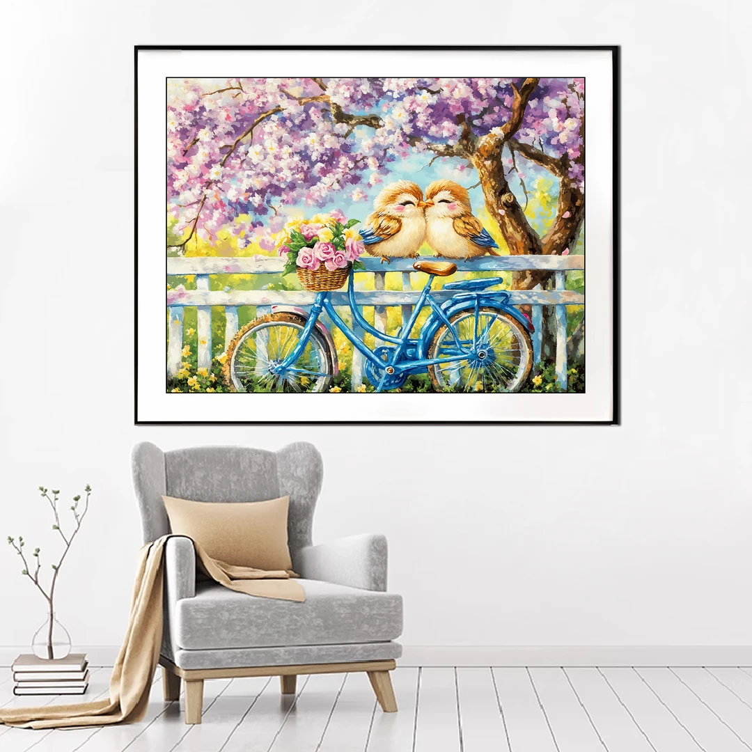 【新疆长绒棉双纱棉礼盒版】7019亲亲吾爱十字绣大格60x80cm满绣