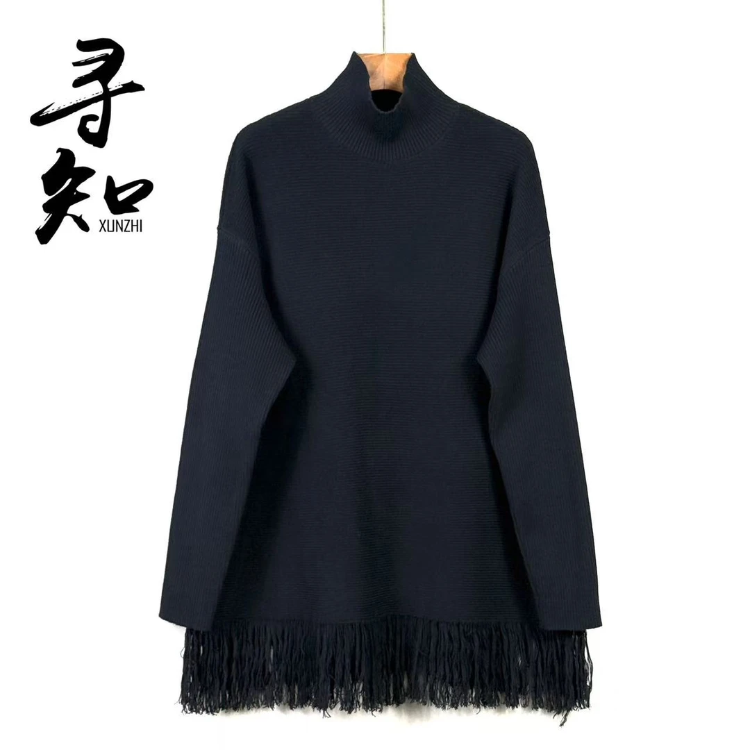 寻知·朱总原创设计XZS320H流苏半高领毛衣