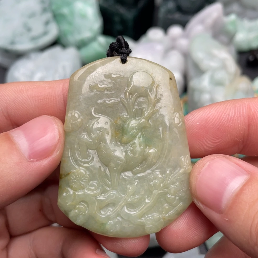 翡翠未镶嵌吊坠(不含链)