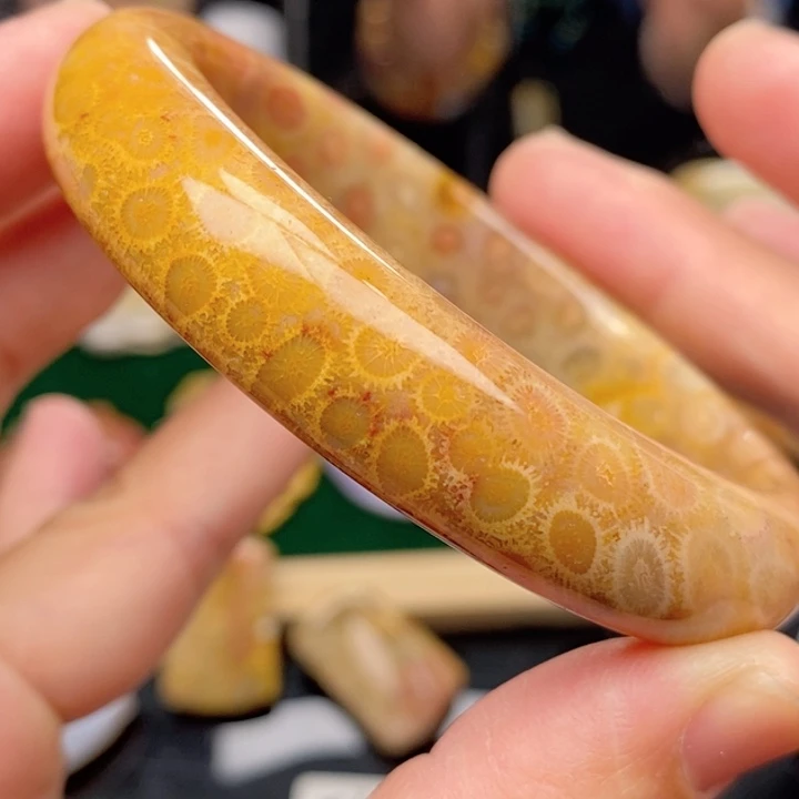 硅化珊瑚（珊瑚玉）手镯未镶嵌60