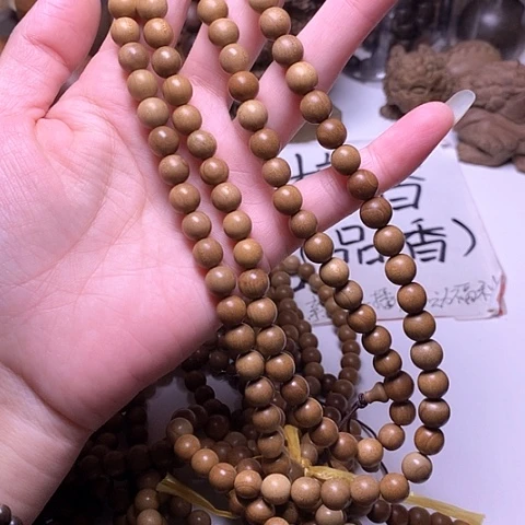 檀香木手串/手链檀香0.8/108多圈顺纹