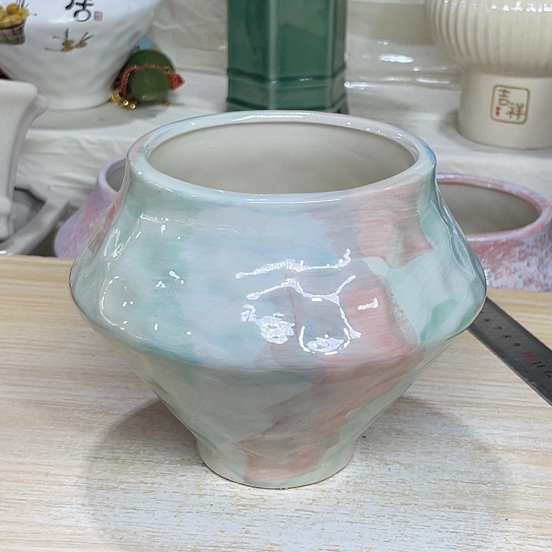 陶瓷绿植多肉微瑕花盆外口径：11*14