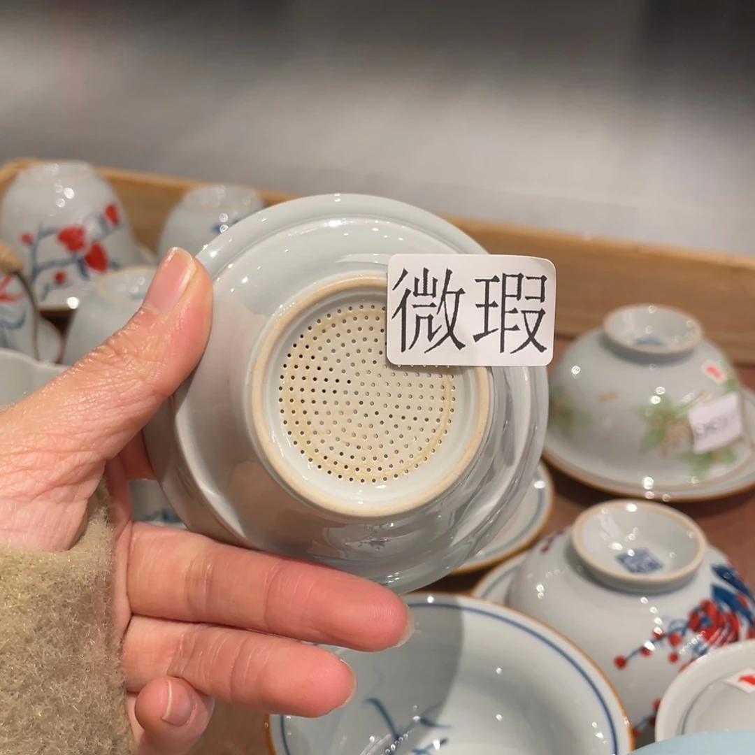 有瑕釉下彩纯手绘