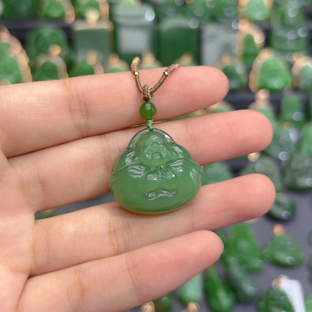 颈饰未镶嵌和田玉（碧玉）编绳