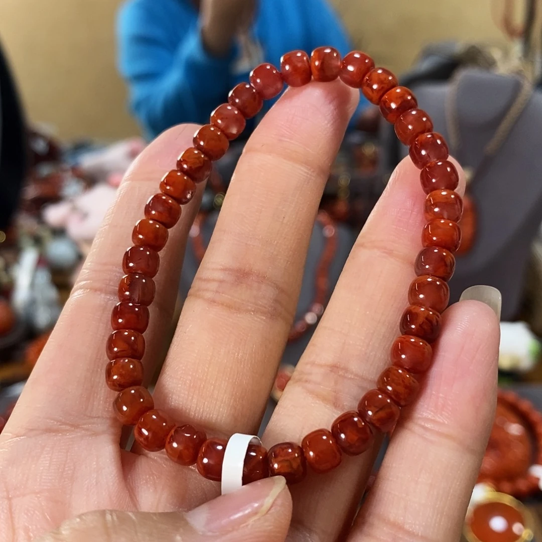 未镶嵌单圈6mm原矿南红玛瑙