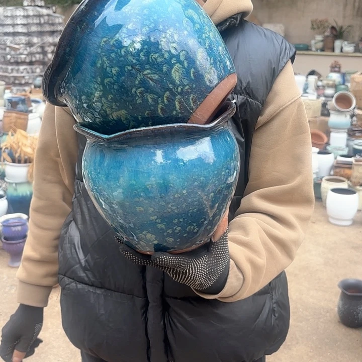 红陶雪花两个口径20*18