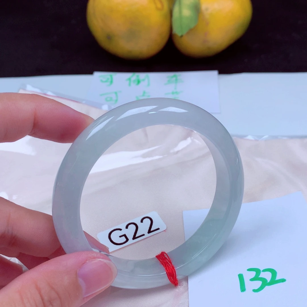 未镶嵌手镯翡翠缅甸天然A货翡翠手镯56.7