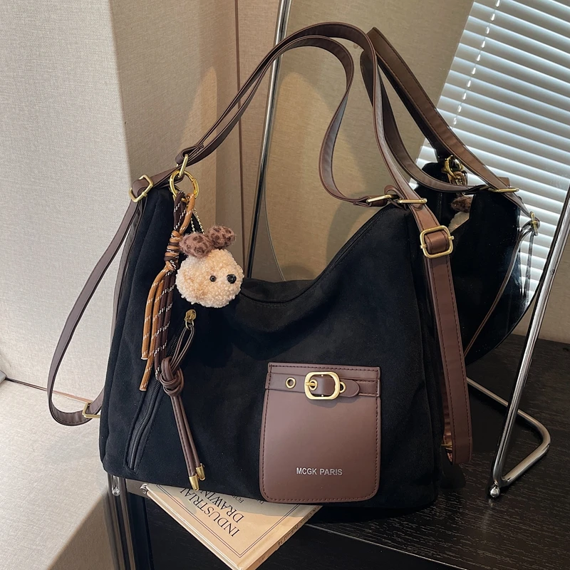 高级感大容量托特包包女2025新款休闲多功能通勤双肩包慵懒风背包